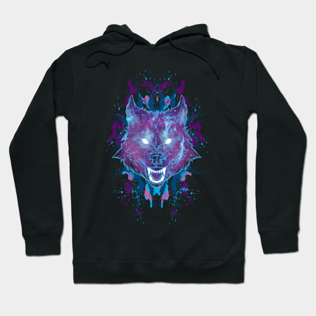 Starry Wolf Hoodie by RioBurton